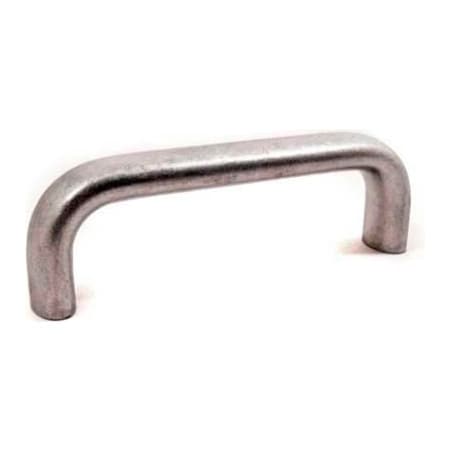 J.W. Winco Aluminum Cabinet U-Handle - 5.55"L x 0.79" Dia Bright Tumbled 1/4-20 Tapped Thread 20W128B79T/3T